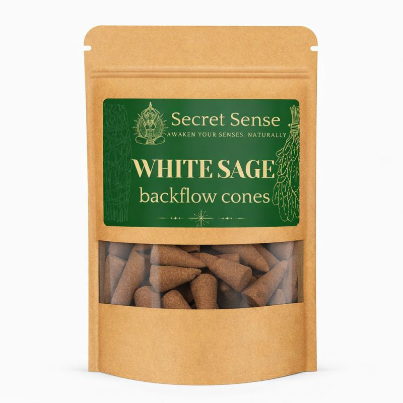 Secret Sense White Sage Backflow Cones