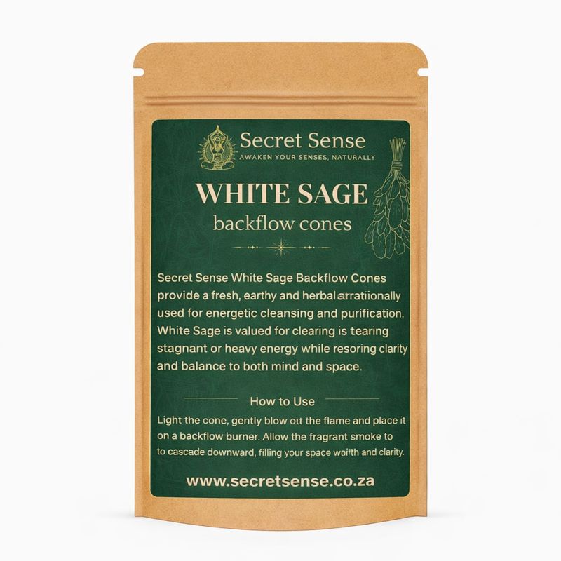 Secret Sense White Sage Backflow Cones