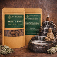 Secret Sense White Sage Backflow Cones