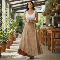 Earthbound Ember Silk Wrap Skirt