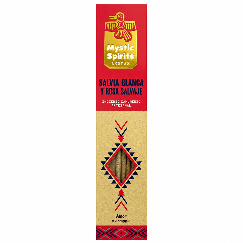 Mystic Spirits White Sage and Wild Rose Incense Sticks