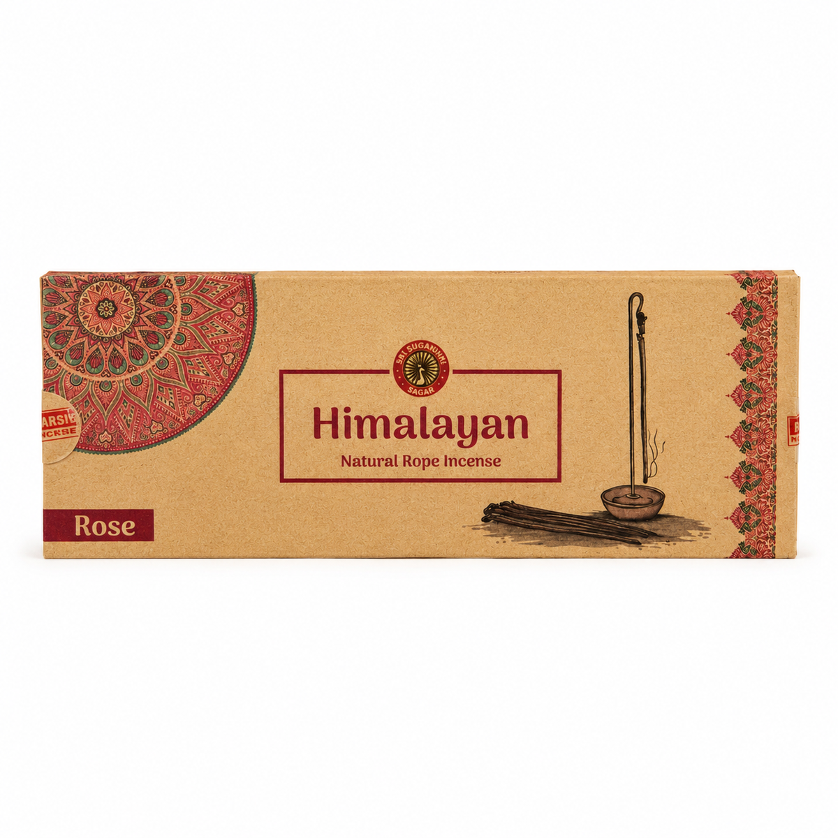 Harsha Himalayan Rope Rose Refill Pack – 10 Rope Incense