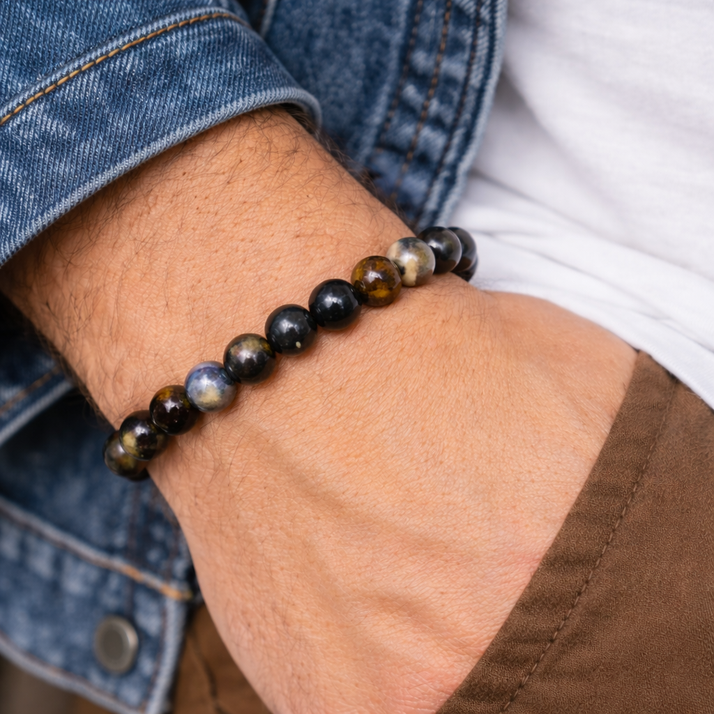 Protection Bracelet – Obsidian, Tourmaline & Tiger’s Eye