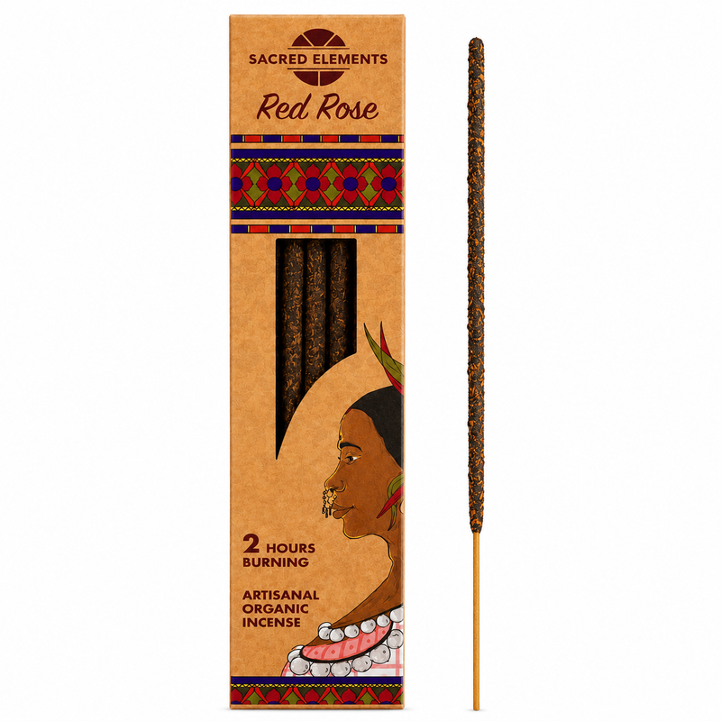 Sacred Elements Red Rose Incense sticks - Artisanal Organic Incense