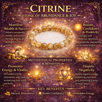 Citrine Crystal Bracelet 8mm 18cm meta-physical properties