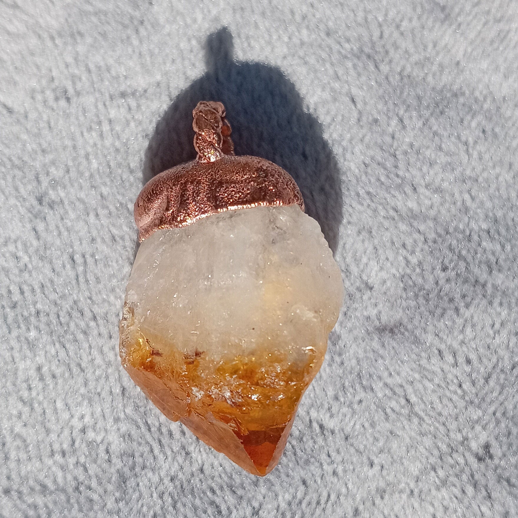 Citrine Crystal Shown in Palm – Compact Size Ideal for Daily Energy Support