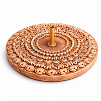 Decorative Mandala Incense Holder  with Mandala Patterns on a white background