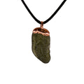 Close-up View Moldavite Pendant – Ethically Sourced Crystal Jewellery