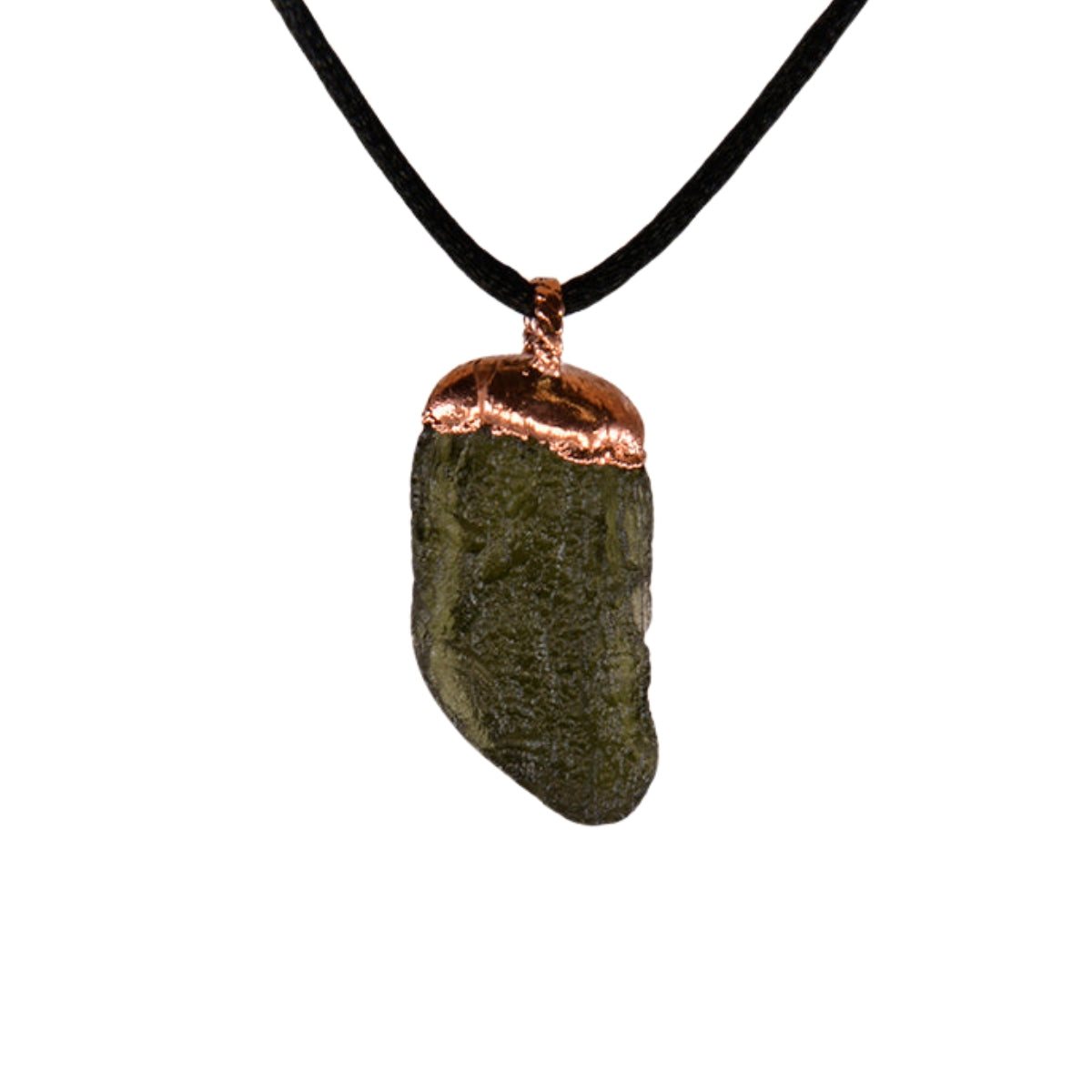 Close-up View Moldavite Pendant – Ethically Sourced Crystal Jewellery