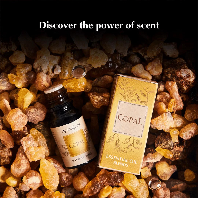 Amber bottle of Aromafume Copal essential oil diffuser blend