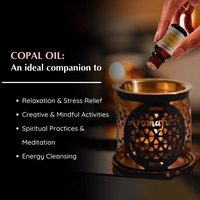 Amber bottle of Aromafume Copal essential oil diffuser blend