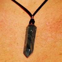 Close-up of Bloodstone Crystal Showing Dark Green Base with Red Speckles