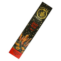 Incense stick packaging with floral design and 'Crystal Magic' branding on a white background