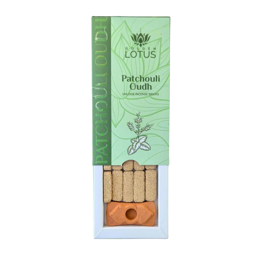 Golden Lotus Patchouli Oudh Incense Bricks