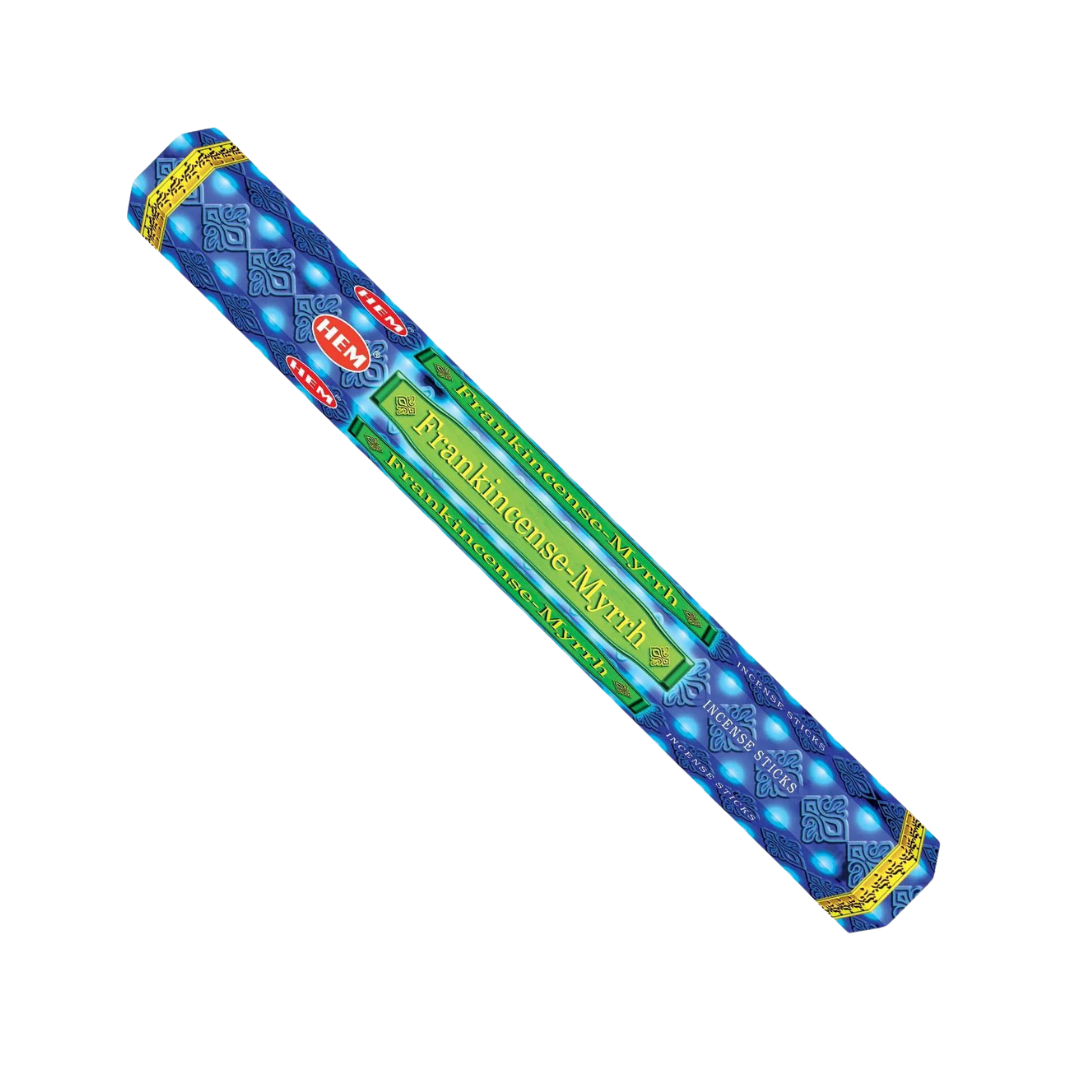 HEM Frankincense - Myrrh Incense Sticks - Hex Box (20 Sticks)