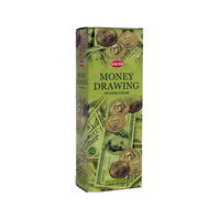 HEM Money Drawing Incense Sticks - Hex Box (6 pack - 20 Sticks each)