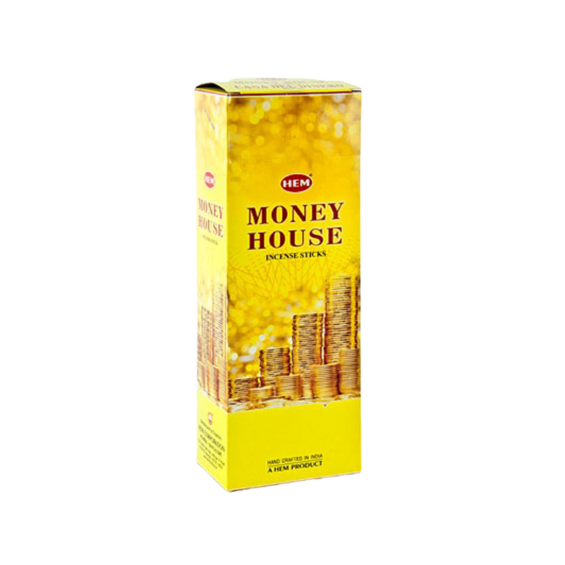 HEM Money House Incense Sticks - Hex Box (6 pack - 20 Sticks each)