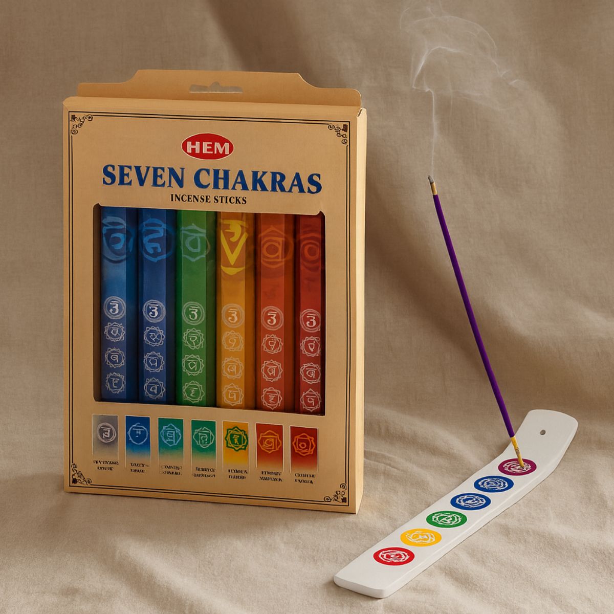 HEM chakra incense set for meditation and energy work