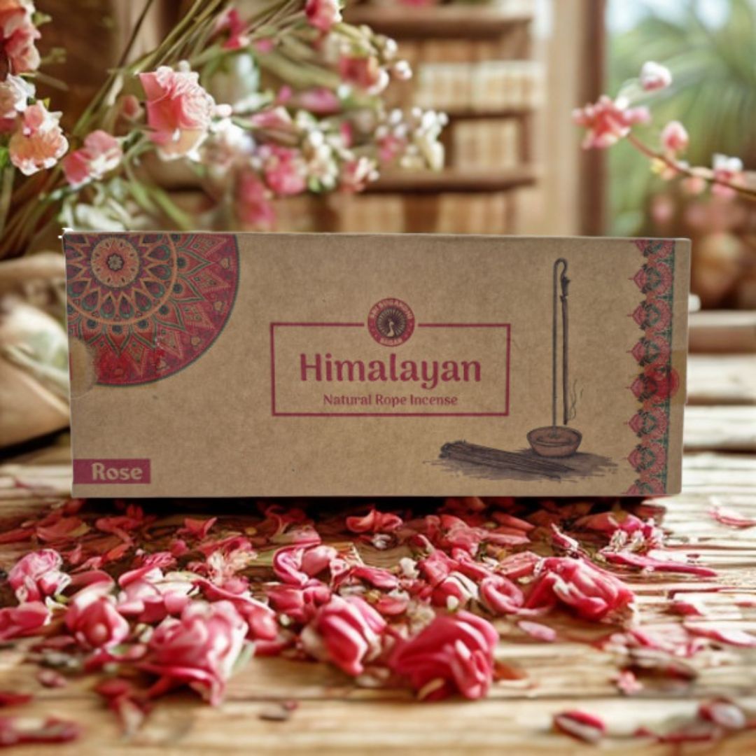 Harsha Himalayan rope incense rose refill pack