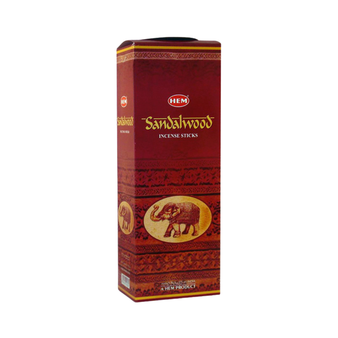 HEM Sandalwood Incense Sticks - Hex Box (6 pack - 20 Sticks each)