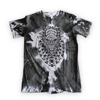 Monochrome skull tie dye tee 
