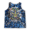 Celestial design tie dye tank for men