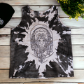 Black and white tie dye wolf shirt