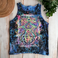 Hand-painted cosmic tank top men