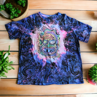Rick & Morty themed tie dye cotton tee