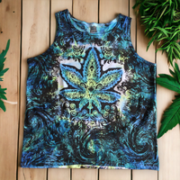 Artisan crafted ocean vibe tie dye tank top