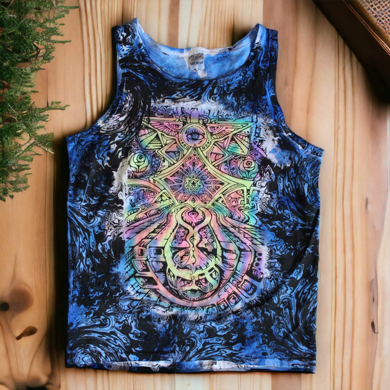 Hand-painted tie dye art shirt