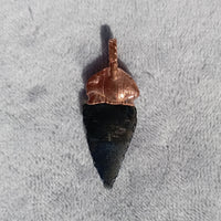 Obsidian arrowhead crystal pendant