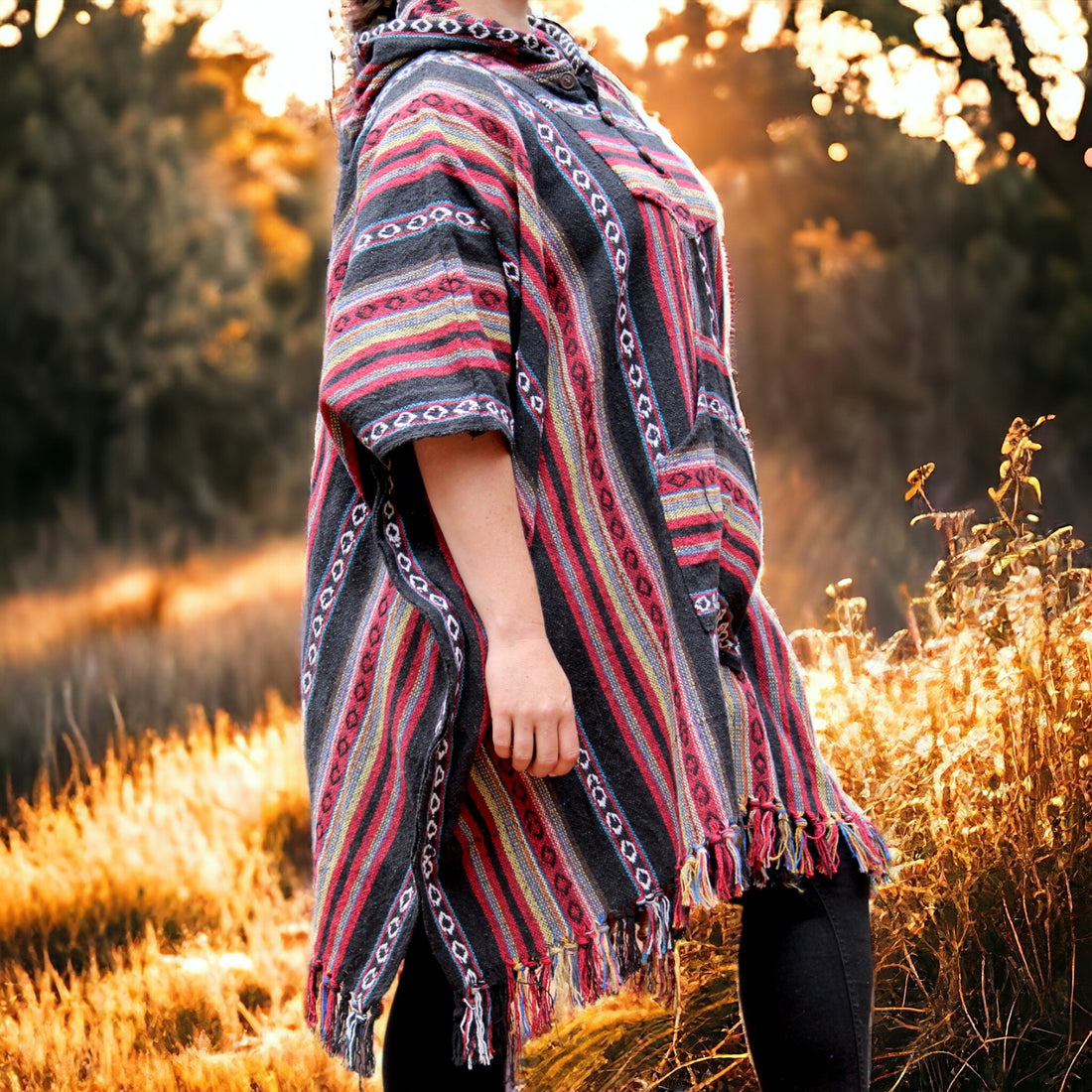 Rustic Charm Mid-Length Poncho