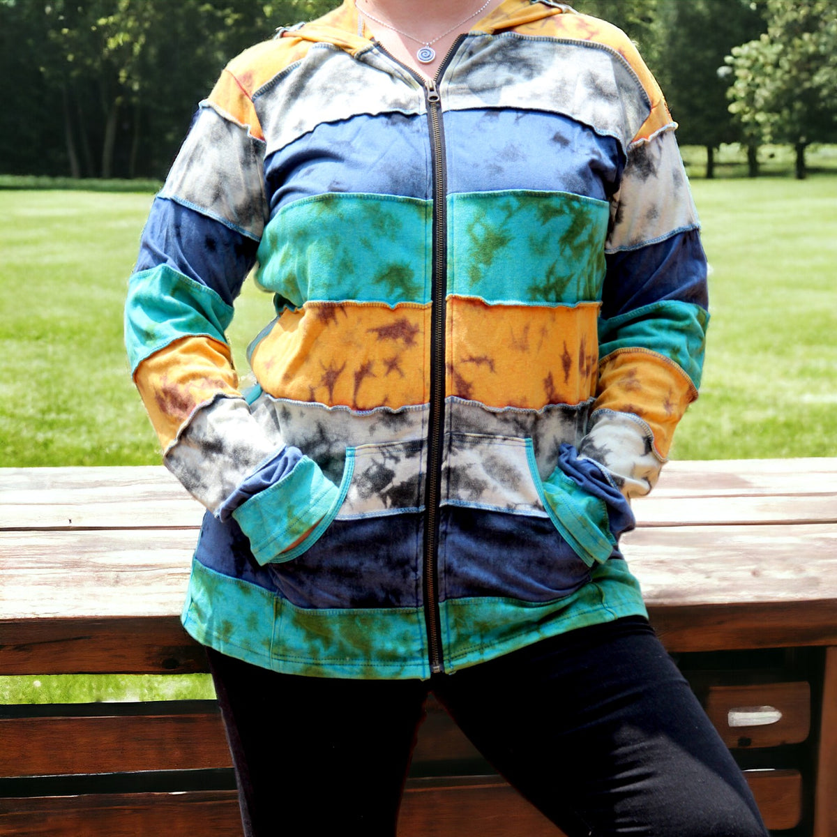 Blue Tie-Dye Tranquility Jacket