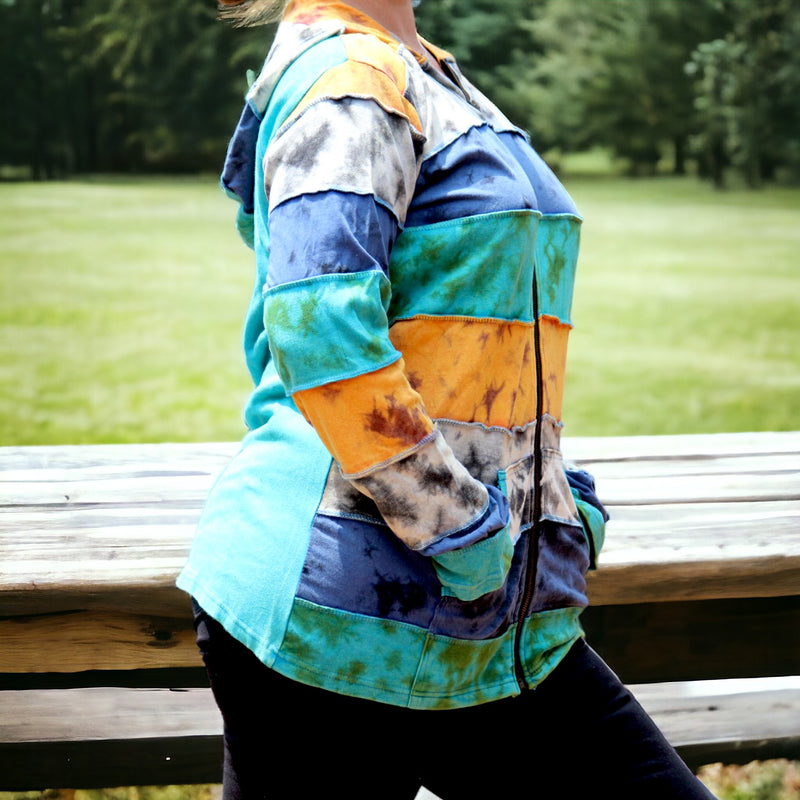 Blue Tie-Dye Tranquility Jacket