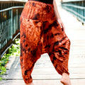 Fiery Fusion - Boho Tie-Dye Harem Pants Fiery Fusion Boho Tie-Dye Harem Pants: Secret Sense's Bold Expression  Fits sizes M to L 