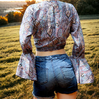 Serene Spirit Silk Wrap Shirt - Long Sleeve Serene Spirit Silk Wrap Shirt: Secret Sense's Tranquil Elegance  Fits sizes S to M with ease