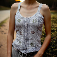 boho rayon corset top embroidered women’s boho clothing