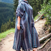 Blue Full-Length Poncho