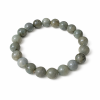 Labradorite Crystal Bracelet 10mm – Natural Protection Intention Jewellery 18cm Elastic