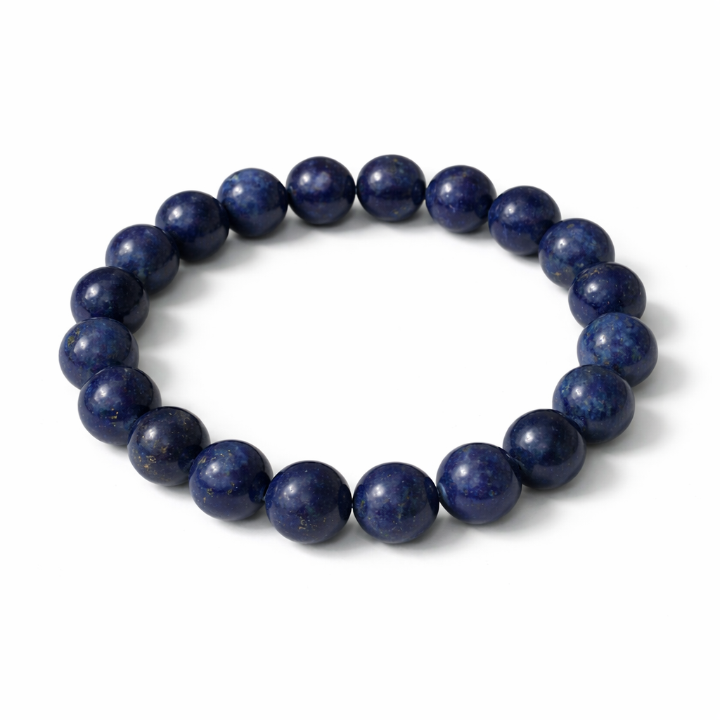 Lapis Lazuli Crystal Bracelet 8mm – Natural Blue Intention Jewellery 18cm Elastic