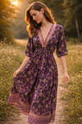 boho goddess dress with orchid pattern henley on klip gauteng
