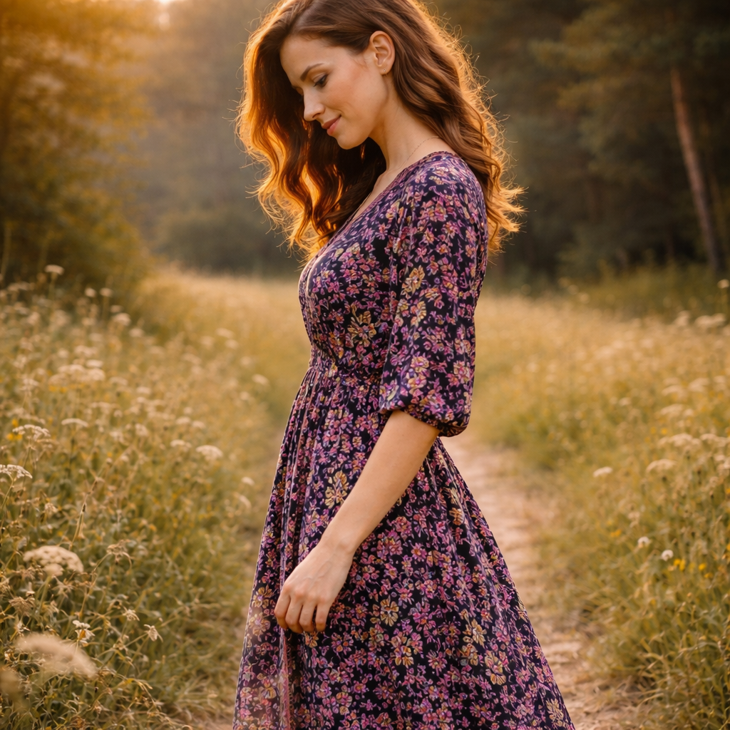 midnight toned bohemian maxi dress Secret Sense
