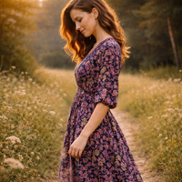 midnight toned bohemian maxi dress Secret Sense
