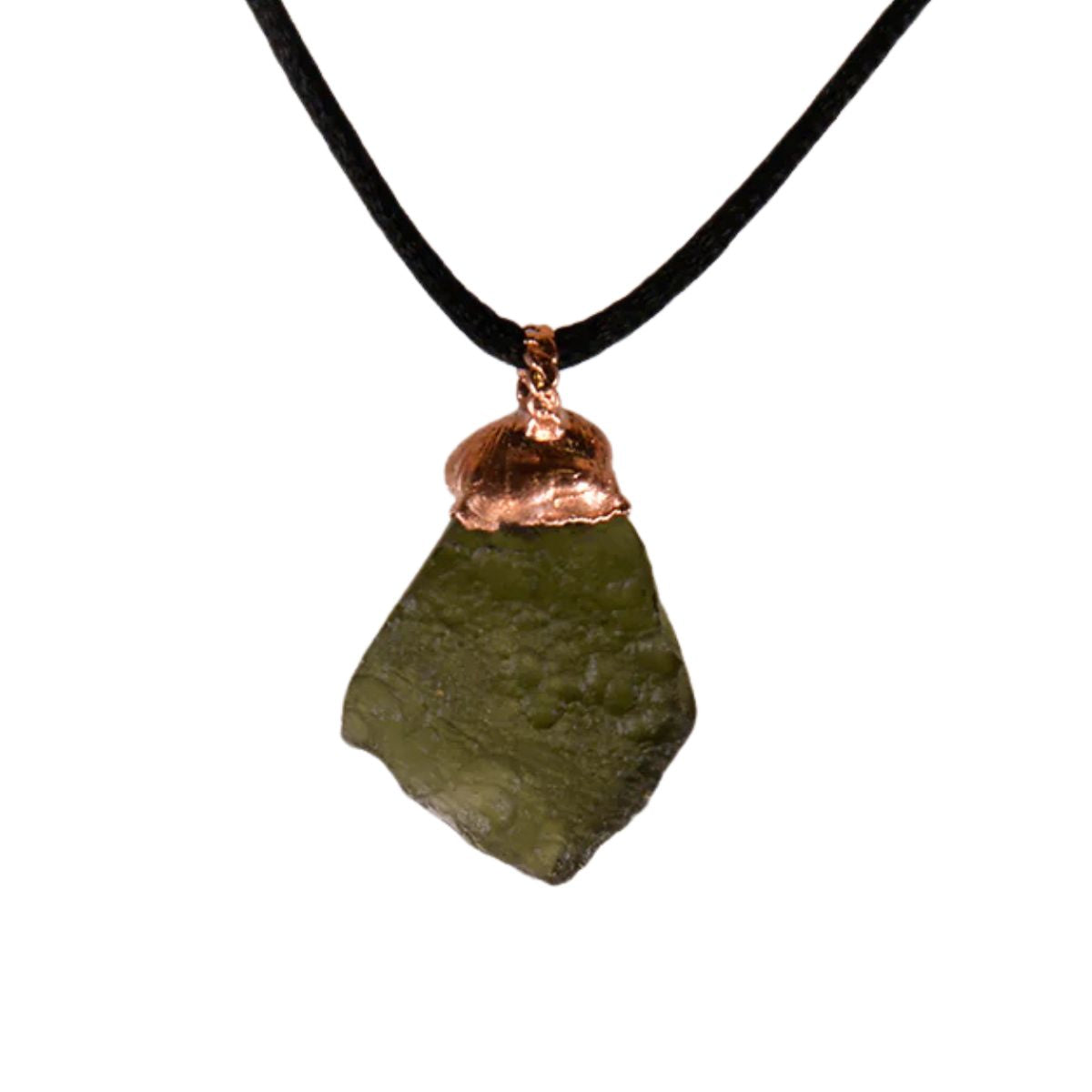 Moldavite Crystal Pendant Necklace – Powerful Chakra Alignment Stone