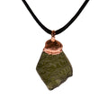 Moldavite Crystal Pendant with Satin Cord – Authentic 5.5g Moldavite Stone