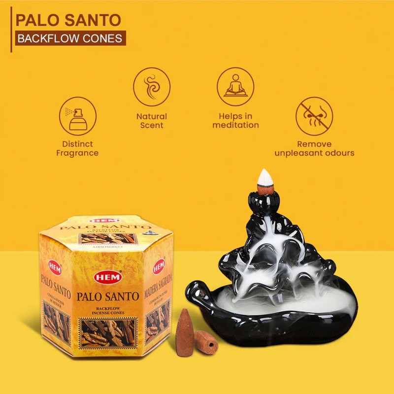 HEM Palo Santo Backflow Incense Cones