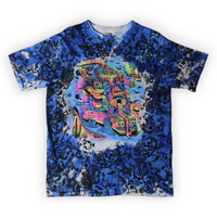 Nautical blue tie dye t-shirt design