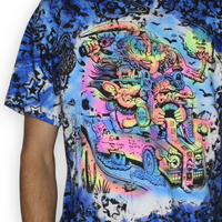 Popeye blue tie dye men's t-shirt