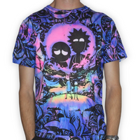 Cosmic blue tie dye shirts men's fashion